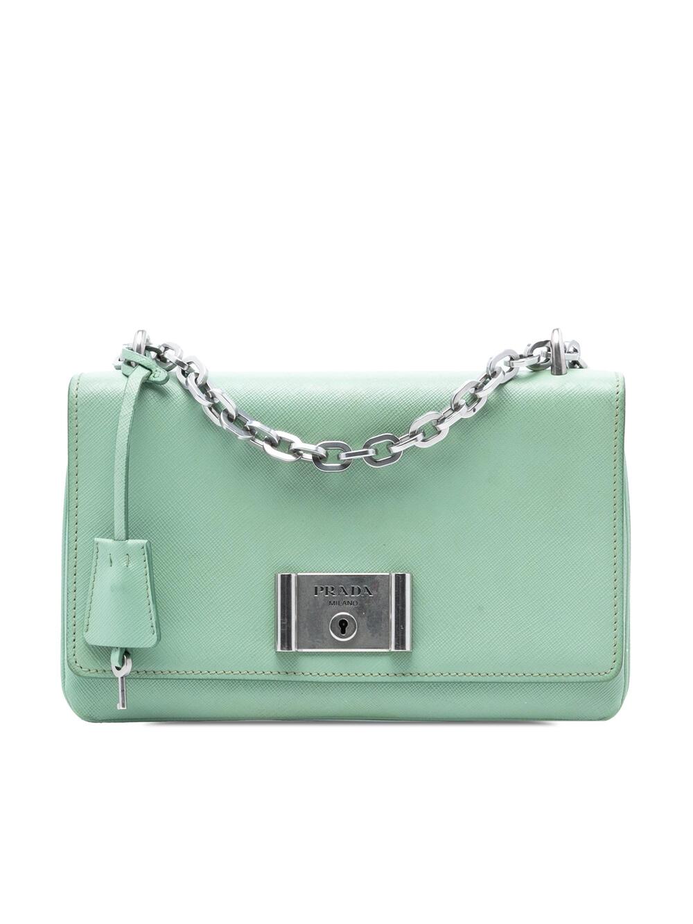 Prada Lux Chain Lock Flap Bag Saffiano #375952P60B